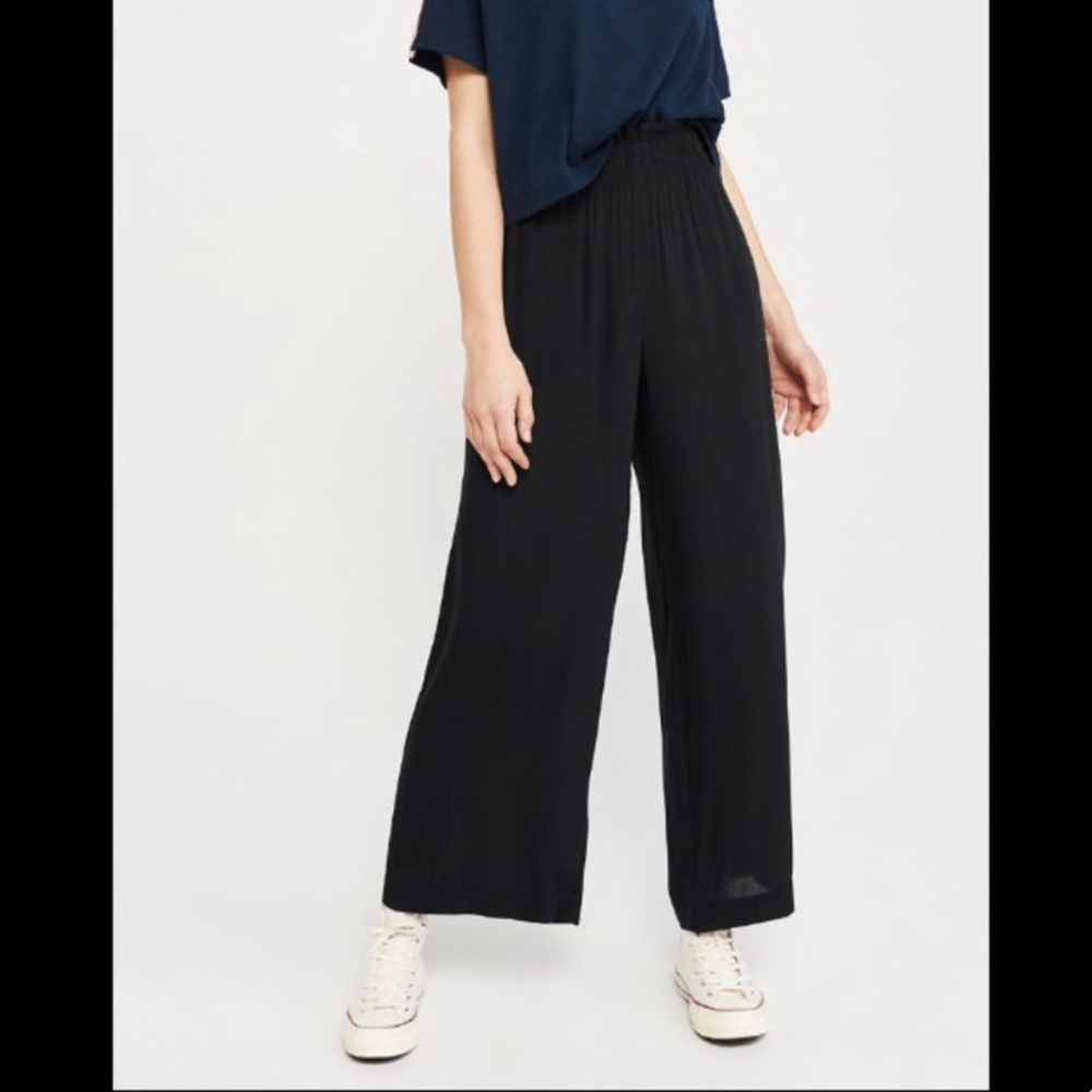 A&F Paperbag Waist Black Pants